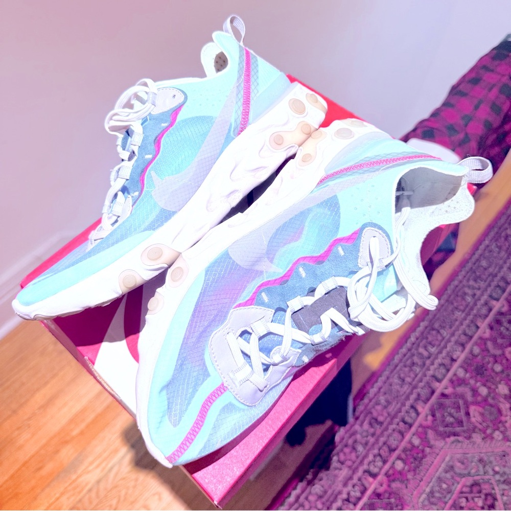Nike React Element 87 AQ1090-400 Mens Sneakers 10 US Shoes Royal Tint - NWT. - Picture 14 of 14